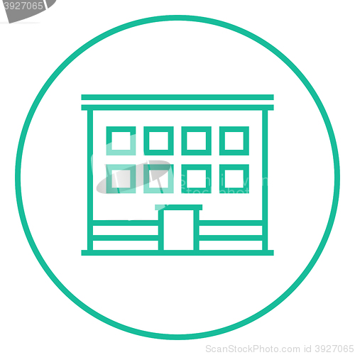 Image of Office building line icon.