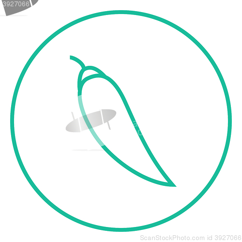 Image of Chilli line icon.
