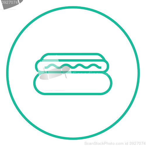 Image of Hotdog line icon.