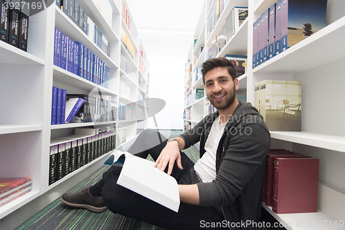 Image of student study  in school library