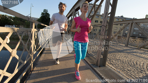 Image of couple jogging