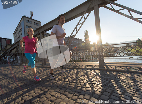 Image of couple jogging