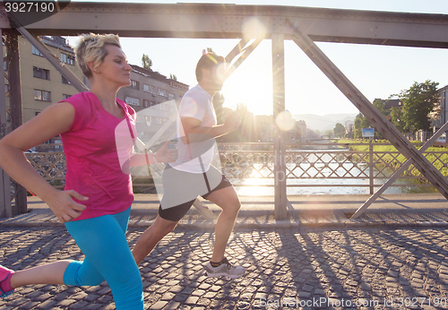 Image of couple jogging