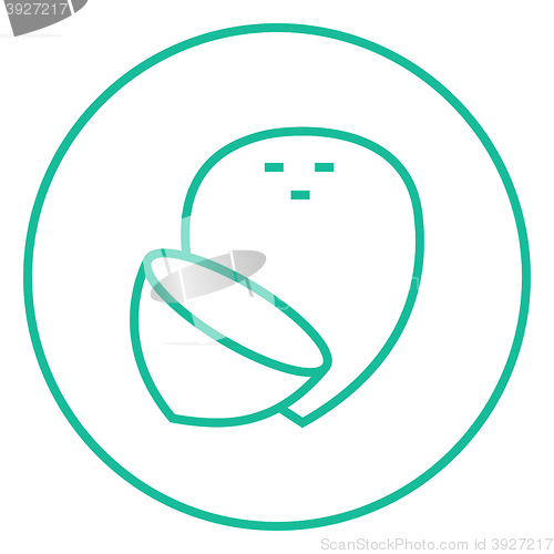 Image of Coconut line icon.