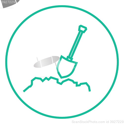 Image of Mining shovel line icon.