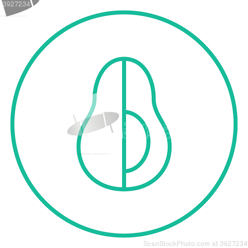 Image of Avocado line icon.