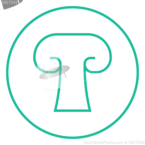 Image of Mushroom line icon.