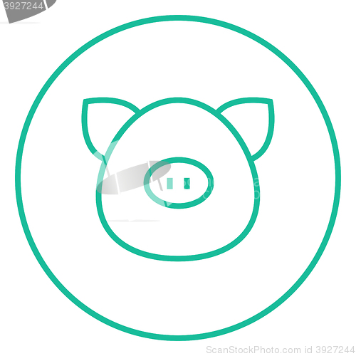 Image of Pig head line icon.