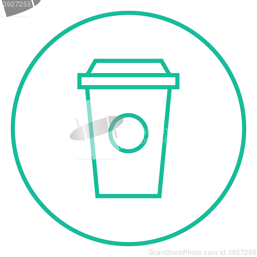 Image of Disposable cup line icon.