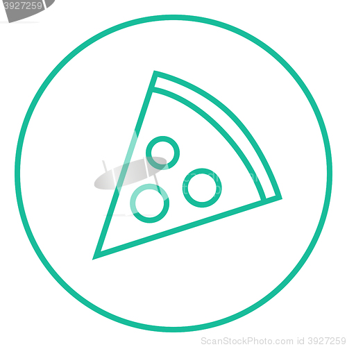 Image of Pizza slice line icon.