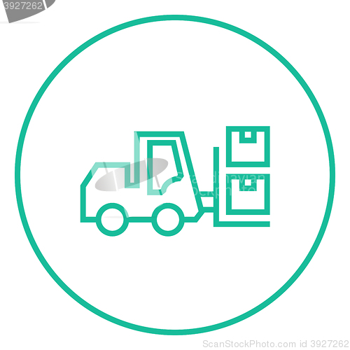 Image of Forklift line icon.