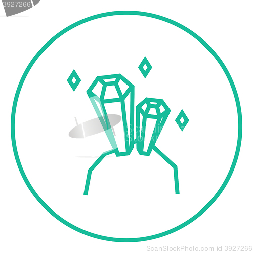 Image of Gemstones line icon.