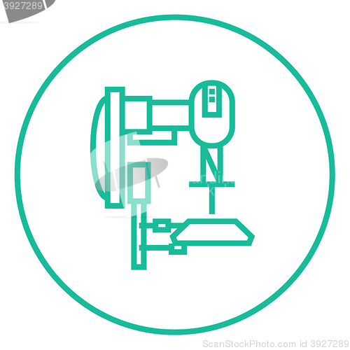 Image of Industrial automated robot line icon.