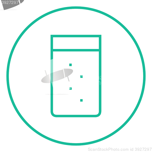 Image of Glass of water line icon.