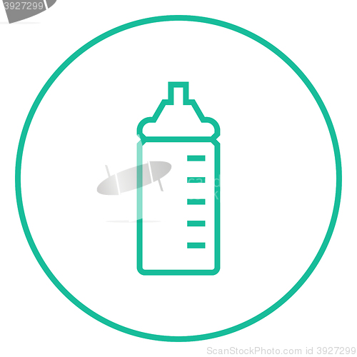 Image of Feeding bottle line icon.