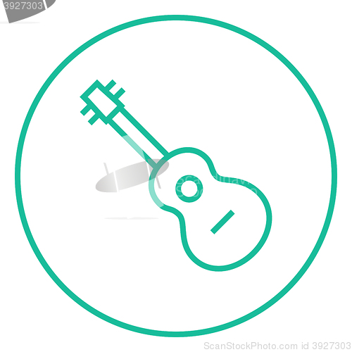 Image of Guitar line icon.