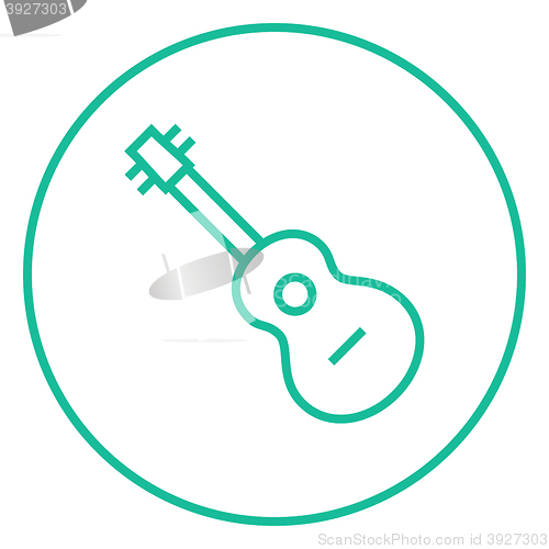 Image of Guitar line icon.