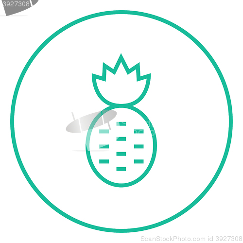 Image of Pineapple line icon.