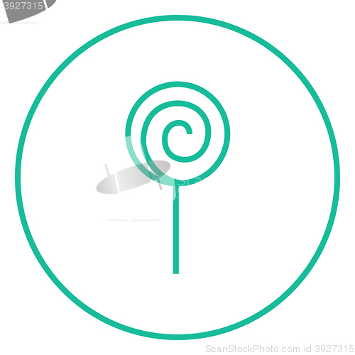 Image of Spiral lollipop line icon.