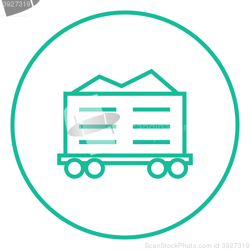 Image of Cargo wagon line icon.