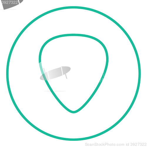 Image of Guitar pick line icon.