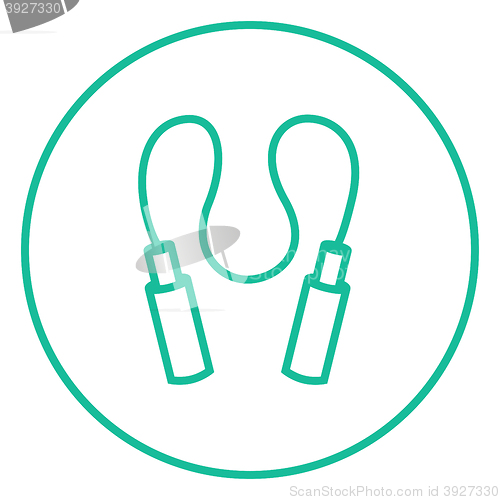 Image of Jumping rope line icon.