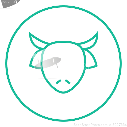 Image of Cow head line icon.