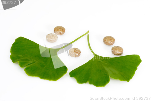 Image of Leaves and pills