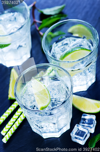 Image of water with lemon