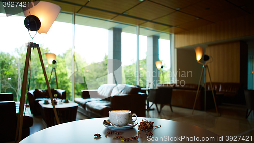 Image of Cup of latte on the table