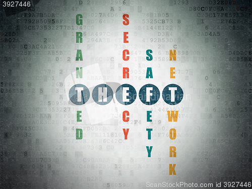 Image of Privacy concept: Theft in Crossword Puzzle