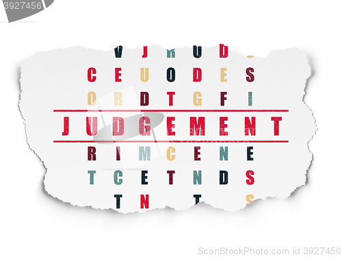 Image of Law concept: Judgement in Crossword Puzzle