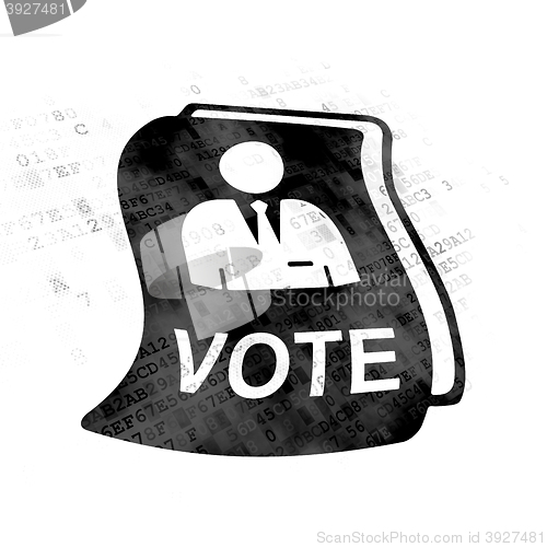 Image of Politics concept: Ballot on Digital background