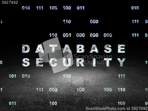 Image of Database concept: Database Security in grunge dark room