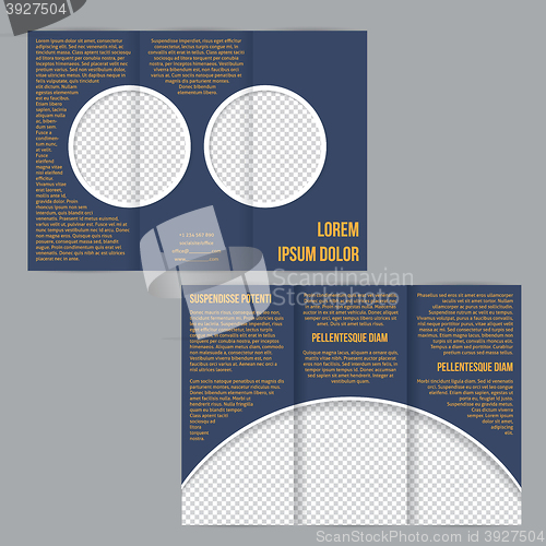 Image of Tri-fold flyer brochure with photo containers