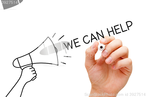 Image of We Can Help Megaphone Concept