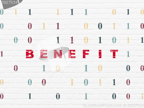 Image of Business concept: Benefit on wall background