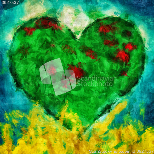 Image of Green heart illustration