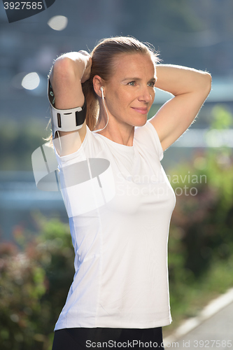 Image of jogging woman portrait