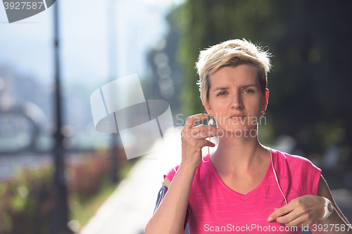 Image of jogging woman portrait