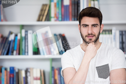 Image of student study  in school library