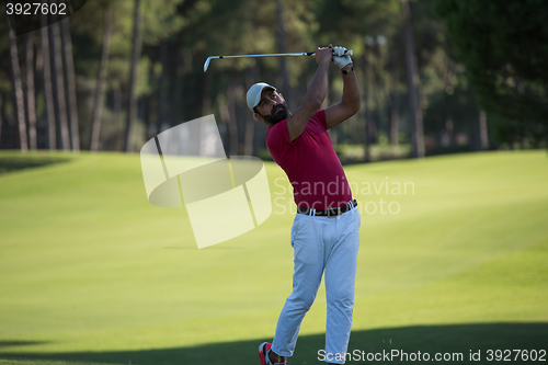 Image of golf player hitting long shot