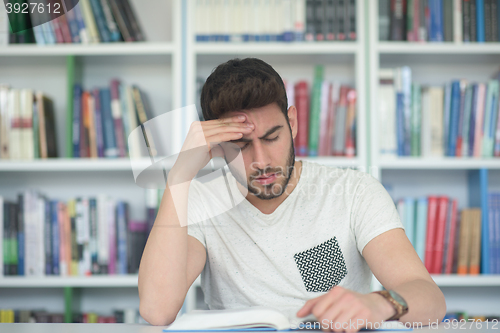 Image of student study  in school library