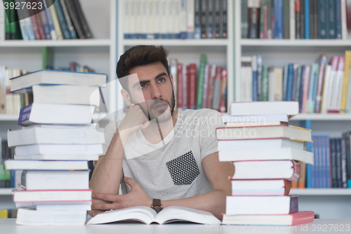 Image of student study  in school library