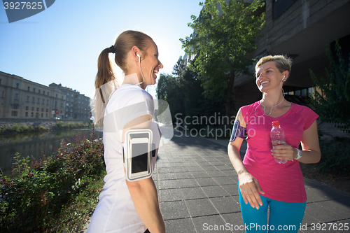 Image of congratulate and happy to finish morning workout