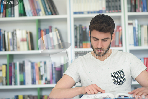 Image of student study  in school library