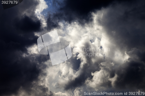 Image of Sky with dark storm clouds