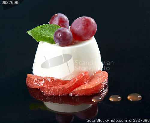 Image of fresh panna cotta dessert