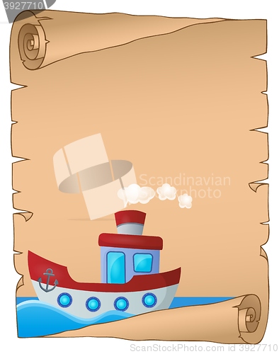 Image of Parchment with nautical boat theme 1
