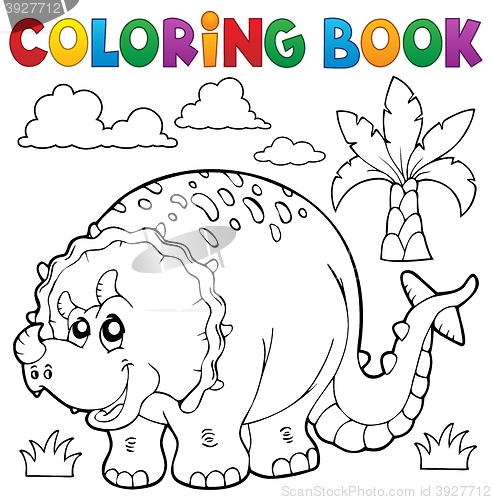 Image of Coloring book dinosaur theme 6